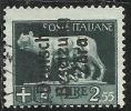 ZARA OCCUPAZIONE TEDESCA GERMAN OCCUPATION 1943 SOPRASTAMPATO D´ITALIA ITALY OVERPRINTED LIRE 2,55 USATO USED OBLITERE´ - Occ. Allemande: Zara