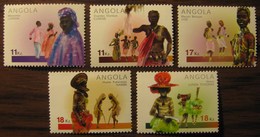 +Angola 2001, 1198-202, Instruments De Musique, 5v, N** - Angola