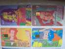 Collection Of 4 Chip Cards Cartes Karten From UK GB BT VK England 1 Pound Extra Free To... Live Share Laugh Enjoy. Faces - Collections