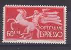 Italy 1948 Express 60L  MLH(*) - Express-post/pneumatisch