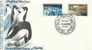 AUSTRALIA  FDC 10TH ANN. OF ANTARCTIC TREATY 2 STAMPS DATED 13-01-1972 DAVIS BASE CTO SG? READ DESCRIPTION !! - Lettres & Documents