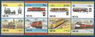 1986 NEVIS 353-60** Trains 5 - St.Kitts Und Nevis ( 1983-...)