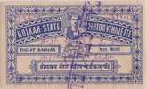 INDORE / HOLKAR Princely 8 An Motor Vehicle Fee, Automobile, Revenue, Type 25, KM 25,3 India Condition As Per Scan - Holkar