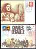 LOT DE 2 CARTES MAXIMUM THEME : GENERAL DE GAULLE- APPEL A LA BBC + VUES MULTIPLES SUR SOIE- VINCENNES 1994- PARIS 1996 - Collections, Lots & Series