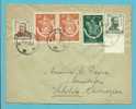 593+594+603+604 (surtaxe / Toeslagzegel) Op Brief Met Stempel  GENT (port Juist !!) - Storia Postale