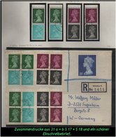 Grossbritannien – Zusammendrucke Aus MH 31 A I + II + 1 Brief. - Postzegelboekjes
