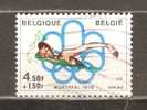 BELGIUM 1976 - OLYMPIC GAMES 4.50+1.50 - USED OBLITERE GESTEMPELT - Summer 1976: Montreal