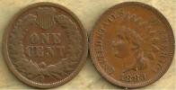 USA  UNITED STATES 1 CENT  INDIAN HEAD  FRONT  WREATH BACK  DATED 1884  KM?  READ DESCRIPTION CAREFULLY !!! - 1859-1909: Indian Head