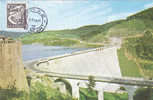 Cartes Maximum,Maxicard,1960 Ponts-bridge-barrage-electricite,Bicaz Romania. - Electricité