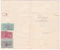 ROMANIA Document 1938 VERY RARE LOCAL POST TAX 2 ; 5 ; 20  LEI  Brasov + 3 REVENUE Stamp - Revenue Stamps