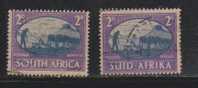 South Africa Used 1945, Broken Pair, 2d Victory - Other & Unclassified