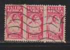 South Africa 1942, 1d Strip Of 3, Nurse, Health, Red Cross, Medicine - Sonstige & Ohne Zuordnung