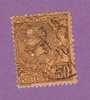 MONACO TIMBRE N° 18 OBLITERE PRINCE ALBERT 1ER 50C LILAS BRUN SUR ORANGE - Used Stamps