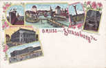 ¤¤  -  STRASBOURG  -  GRUSS AUS    -  Illustrateur  -  Carte Illustrée En 1897  -  ¤¤ - Strasbourg