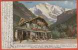 G017, Interlaken, Fabrique De Sculptures, Egger & Brugger, Chalet Minerve , Woodcarving , Circulée 1913 - Brügg