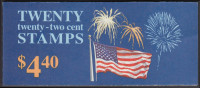 !a! USA Sc# 2276a MNH BOOKLET(20) - Flag And Fireworks - 1981-...