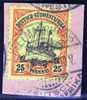 Deutsche Post In Südwestafrika Keetmannshopp 1912-10-04 Mi#15 Auf Briefstück - Duits-Zuidwest-Afrika
