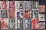 MAROC - 18 Timbres Obli - Used Stamps