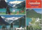 CA.- Banff National Park. Canadian Rockies. Lake Louise, Victoria Glacier And The Chateau Lake Louise. Canada. 2 Scans - Banff