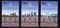 Singapore 1988 Public Utility Board Stamps Water Electricity Gas - Elektriciteit