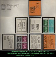 Grossbritannien - Oktober 1973, 10 P Markenheftchen Mi. Nr. 35 H I. - Carnets