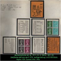 Grossbritannien - April 1974, 10 P Markenheftchen Mi. Nr. 35 I I. - Carnets