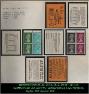 Grossbritannien - Juni 1974, 10 P Markenheftchen Mi. Nr. 35 I II. - Carnets