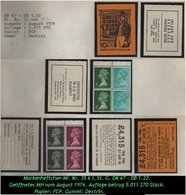 Grossbritannien - August 1974, 10 P Markenheftchen Mi. Nr. 35 K I. - Markenheftchen