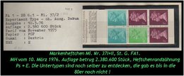 Grossbritannien - November 1976, 10 P Markenheftchen Mi. Nr. 37 II. - Postzegelboekjes