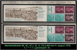 Grossbritannien - August 1978, 10 P Markenheftchen  Mi. Nr. 42 C In **/o. - Booklets