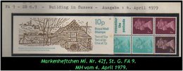 Grossbritannien - April 1979, 10 P Markenheftchen  Mi. Nr. 42 F. - Markenheftchen