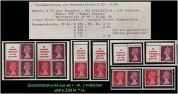Grossbritannien -  10 P Markenheftchenzusammendrucke Aus Mi. Nr. 46 I - III. - Postzegelboekjes