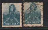 South Africa 1942, Used Broken Pair, 1 1/2d Airman - Other & Unclassified