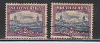 South Africa Used 1950, 2d, Union Building, Broken Pair, As Scan - Usados