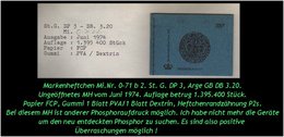 Grossbritannien - Juni 1974, 35 P Markenheftchen. Mi. Nr. 0-71 B 2. - Postzegelboekjes
