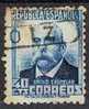 40 Cts Castelar Azul 1931, Cifra Control, Fechador AOIZ (Navarra) Num 660 º - Usati
