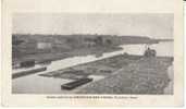 Clinton IA Iowa, Greetings Compliments Of Red Cross WWI, Riverboat Barge On C1910s Vintage Postcard - Altri & Non Classificati