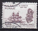 Greenland 1985 Mi. 157    2.80 Kr 1000. Jahrestag Der Besiedlung Grönlands Handelsschiff "Hvalfisken" Galionsfigur - Gebraucht