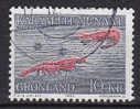 Greenland 1982 Mi. 133    10 .00 Kr Meerestiere Tiefsee-Garnele Shrimp - Oblitérés