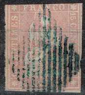 Suisse -Helvetia - 1854-62 - Y&T N° 28 A, Oblitéré (fil Bleu) - Gebraucht