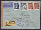 Austria Mit Flugpost Par Avion Registered Recommandée Einschreiben Label WIEN 1947 Cover Denmark Zensur Censor !! - Altri & Non Classificati