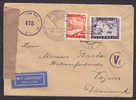 Austria Mit Flugpost Par Avion Label 1948 Sonder Stempel "MESSEPALAST" Cover To Vojens Denmark Zensur Censor !! - Otros & Sin Clasificación