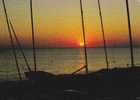 Cp , CONTRE LA LUMIÈRE , Coucher De Soleil Sur La Mer , Barques - Contre La Lumière