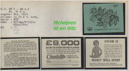 Grossbritannien - November 1971, 50 P Markenheftchen Mi. Nr. 34 D 2. + H.-Blatt + ZDR -RR- - Carnets