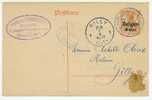 CENSURE Charleroi Vers Gilly  7.X.1917 Belgien 8 Cent/8 Pf. Postkarte - Deutsche Armee