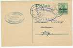 CENSURE Charleroi De CHATELINEAU  10.V.1916 Vers Gilly BELGIEN 5 Centimes/5Pf. Postkarte - Army: German
