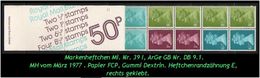 Grossbritannien - März 1977, 50 P Markenheftchen Mi. Nr. 39 I. - Carnets