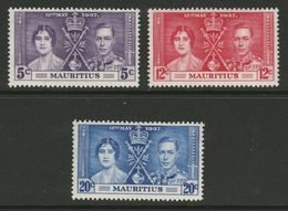 Mauritius 1937 MiNr. 200 - 202 Coronation Of King George VI And Queen Elisabeth  3v  MLH*  0,90 € - Maurice (...-1967)