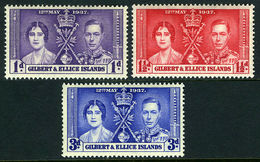 Gilbert And Ellice Islands 1937 Mi.No. 35 - 37 Coronation George VI, Elizabeth 3v  MNH** 1,50 € - Gilbert- Und Ellice-Inseln (...-1979)