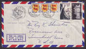 France Airmail Par Avion HOTEL SAVOIA (Roma) Cachet NICE 1953 Mult Franked Cover To USA (Incl. Original Letter) - 1927-1959 Briefe & Dokumente